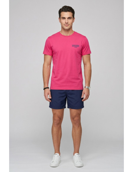 Moschino t-shirt in jersey di cotone con stampa logo V3A0701-9421 [cfcee432]