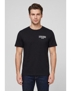 Moschino t-shirt in jersey di cotone con stampa logo V3A0701-9421 [1842097c]