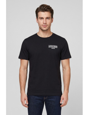 Moschino t-shirt in jersey di cotone con stampa logo V3A0701-9421 [1842097c]