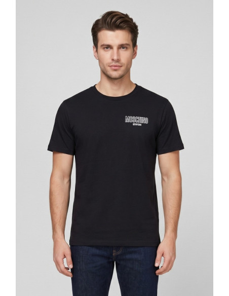 Moschino t-shirt in jersey di cotone con stampa logo V3A0701-9421 [1842097c]