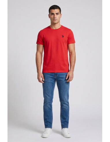 US Polo ASSN t-shirt in piquet di cotone con logo ricamato Bren US43154006 [b9ac0aeb]