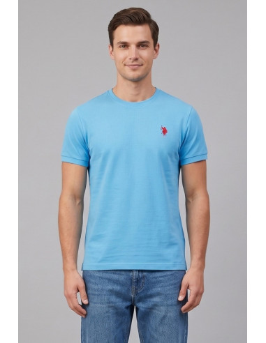 US Polo ASSN t-shirt in piquet di cotone con logo ricamato Bren US43154006 [4d069932]