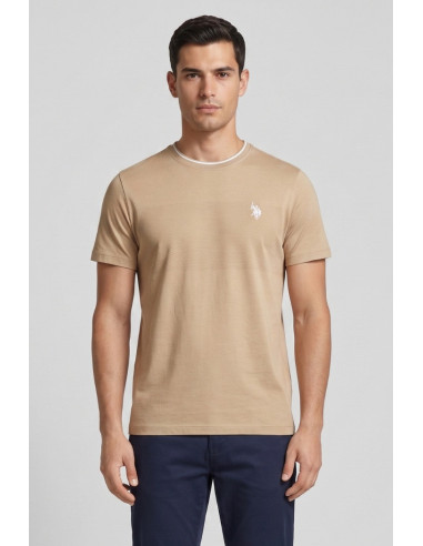 US Polo ASSN t-shirt maglia con lavorazioni e logo ricamato Ivo US43154027 [43c04f0d]