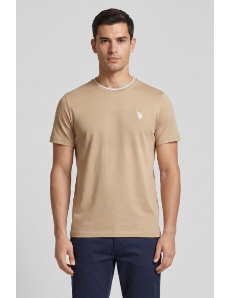 US Polo ASSN t-shirt maglia con lavorazioni e logo ricamato Ivo US43154027 [43c04f0d]