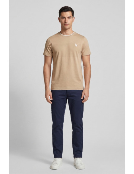 US Polo ASSN t-shirt maglia con lavorazioni e logo ricamato Ivo US43154027 [2dfbcd04]
