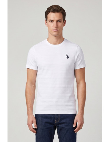 US Polo ASSN t-shirt maglia con lavorazioni e logo ricamato Lluc US43154052 [970cb832]