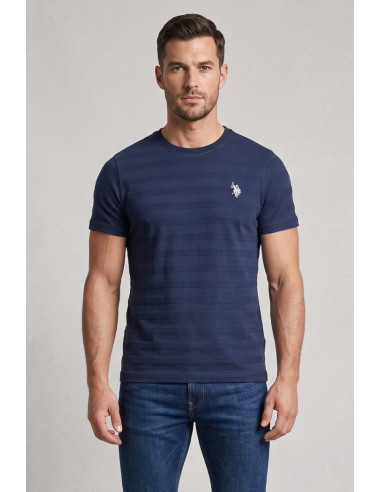 US Polo ASSN t-shirt maglia con lavorazioni e logo ricamato Lluc US43154052 [0c120234]