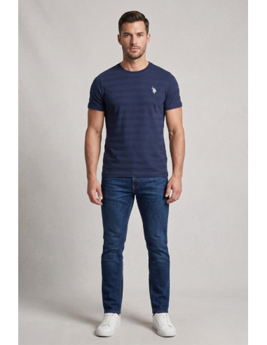 US Polo ASSN t-shirt maglia con lavorazioni e logo ricamato Lluc US43154052 [6229803d]