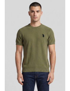 US Polo ASSN t-shirt maglia delavè con logo ricamato Devon US43154013 [8e67f8cc]