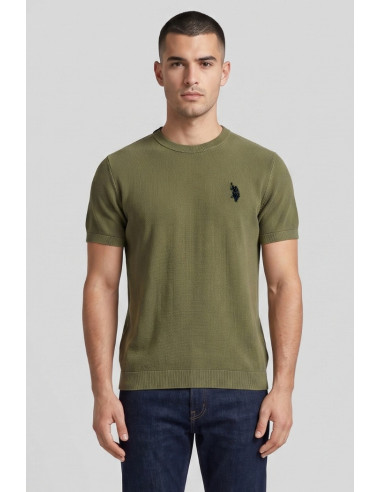 US Polo ASSN t-shirt maglia delavè con logo ricamato Devon US43154013 [8e67f8cc]