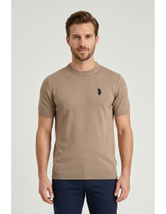 US Polo ASSN t-shirt maglia delavè con logo ricamato Devon US43154013 [82a3b81a]