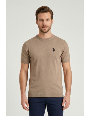 US Polo ASSN t-shirt maglia delavè con logo ricamato Devon US43154013 [82a3b81a]
