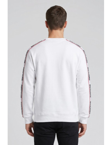Moschino felpa girocollo in cotone con bande logate V1A1781-4409 [2046ba61]