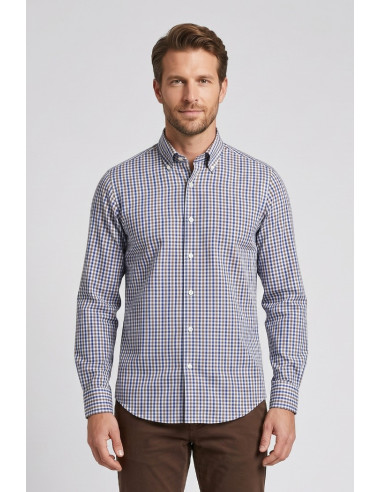 Vipa Camiceria camicia in cotone a quadri Graz [57c145df]