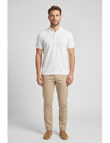 Jaggy polo in filo con logo ricamo Drake JMD054DZ144261 [95ad8613]