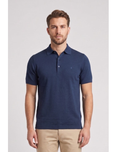 Jaggy polo in filo con logo ricamo Drake JMD054DZ144261 [6088be1c]