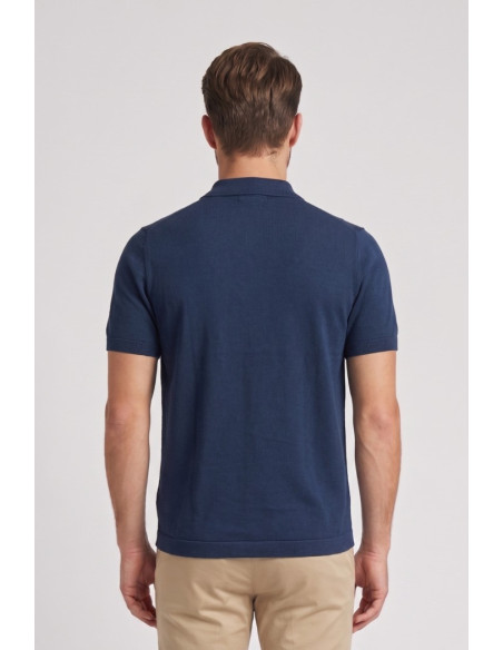 Jaggy polo in filo con logo ricamo Drake JMD054DZ144261 [b9aefd11]