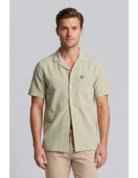 Lyle & Scott camicia mezza manica in seersucker Crinkle Resort SW2409V [24c49083]