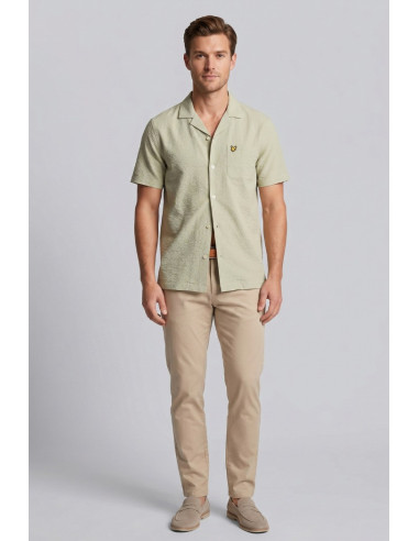 Lyle & Scott camicia mezza manica in seersucker Crinkle Resort SW2409V [4aff128a]