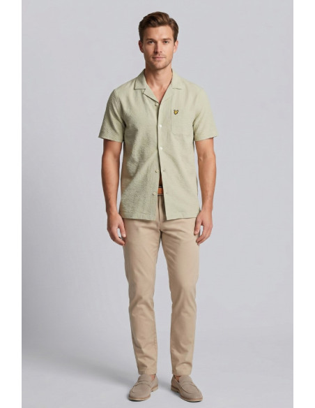 Lyle & Scott camicia mezza manica in seersucker Crinkle Resort SW2409V [4aff128a]