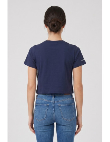 US Polo ASSN t-shirt cropped in jersey con logo ricamato Liby US43354024 [deaa229f]