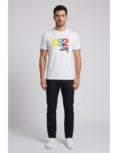 Drop Season 2 t-shirt in jersey di cotone con stampa logo SS26B06 [3bd234c9]