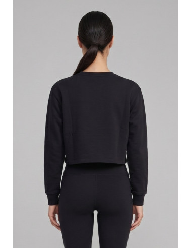 Moschino felpa girocollo cropped con stampa logo sul fondo V6A1721-4418 [427f9d0c]