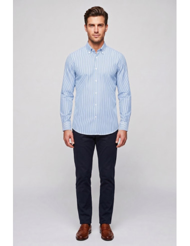Paul Matthew camicia rigata in cotone CF11-1715 [197af9f9]
