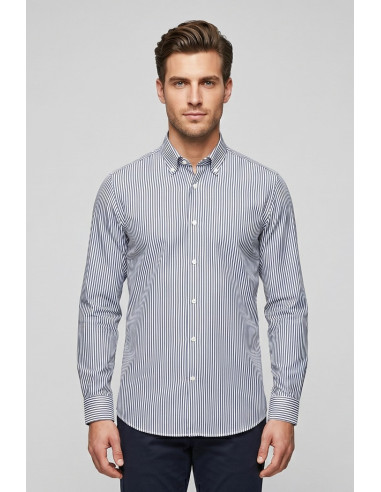 Paul Matthew camicia rigata in cotone CF11-1715 [7bd05589]