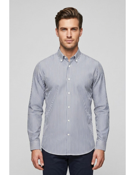 Paul Matthew camicia rigata in cotone CF11-1715 [7bd05589]