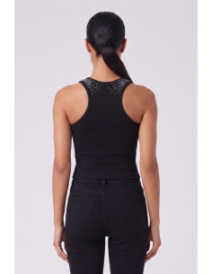 Fly Girl canotta in cotone con strass 11696/02 [3f918d59] 2