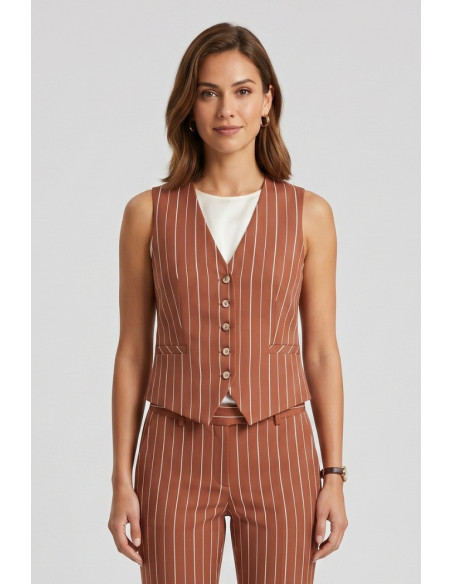 Fly Girl gilet gessato 6283/02 [ddb466e2]
