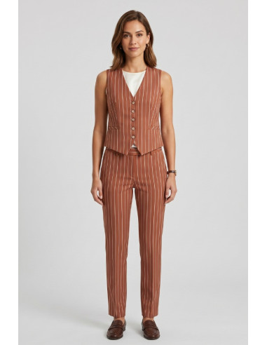 Fly Girl gilet gessato 6283/02 [b38fe4eb]