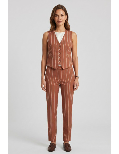 Fly Girl gilet gessato 6283/02 [b38fe4eb]