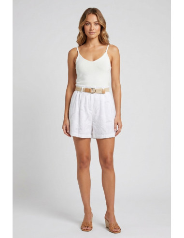 Fly Girl shorts in cotone con ricami 31269/02 [107c92eb]