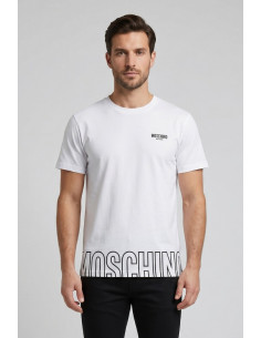 Moschino t-shirt in jersey con stampa lettering V1A0708-4419 [e0cde84d]