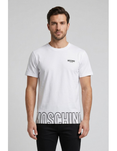 Moschino t-shirt in jersey con stampa lettering V1A0708-4419 [e0cde84d]