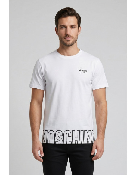 Moschino t-shirt in jersey con stampa lettering V1A0708-4419 [e0cde84d]