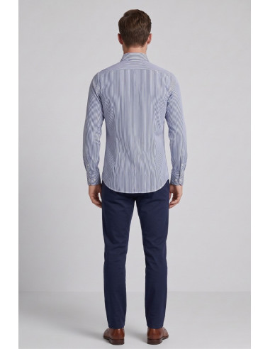 Sartor camicia rigata in tessuto no-stiro F1-13TORI-S-6-434 [2e27ca48]