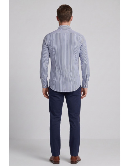 Sartor camicia rigata in tessuto no-stiro F1-13TORI-S-6-434 [2e27ca48]