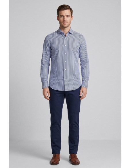 Sartor camicia rigata in tessuto no-stiro F1-13TORI-S-6-434 [993a0b4c]
