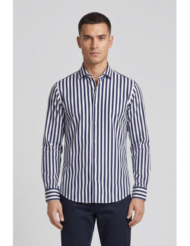 Sartor camicia rigata in tessuto no-stiro F1-13TORI-S-6-434 [fb90a73c]