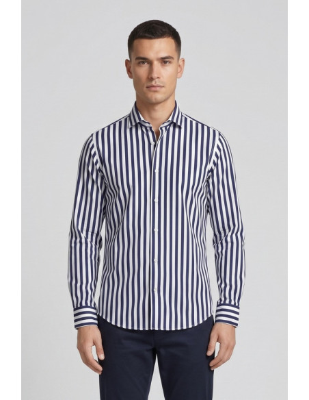 Sartor camicia rigata in tessuto no-stiro F1-13TORI-S-6-434 [fb90a73c]