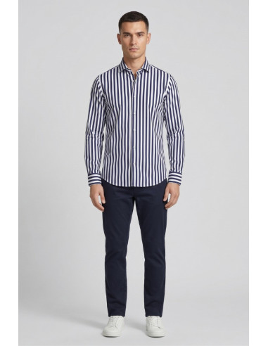 Sartor camicia rigata in tessuto no-stiro F1-13TORI-S-6-434 [95ab2535]