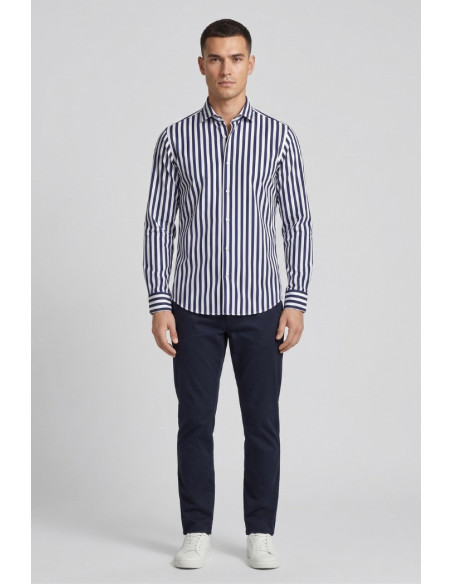 Sartor camicia rigata in tessuto no-stiro F1-13TORI-S-6-434 [95ab2535]