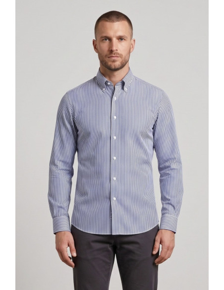 Filippo Gelsi camicia botton down rigata regular fit 120-2FP [7a97f29c]