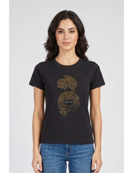Markup t-shirt in cotone con strass MW1610024 [ddad3e46]
