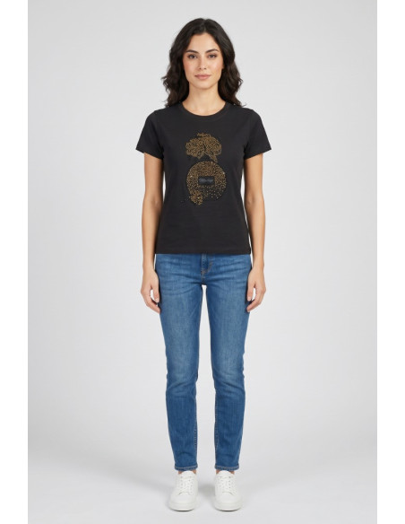 Markup t-shirt in cotone con strass MW1610024 [b396bc4f]