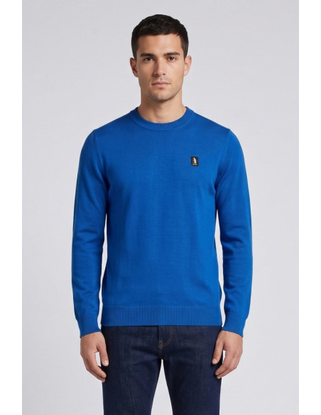 Refrigue maglia girocollo con logo patch R4059M261 [6064b262]