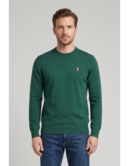 Refrigue maglia girocollo con logo patch R4059M261 [755c609f]